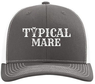 Embroidered Richardson Trucker Hat Gray