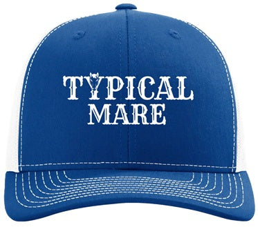 Embroidered Richardson Trucker Hat Royal Blue and White